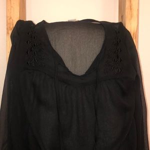 Black sheer blouse